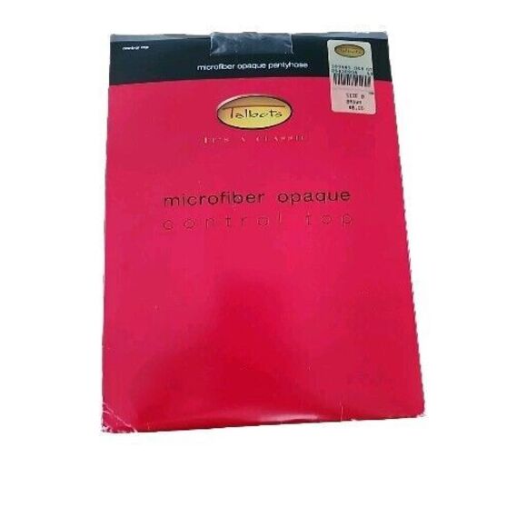 NOS Talbots Microfiber Opaque Pantyhose Control Top Tights Size B Brown Classic - Picture 1 of 5